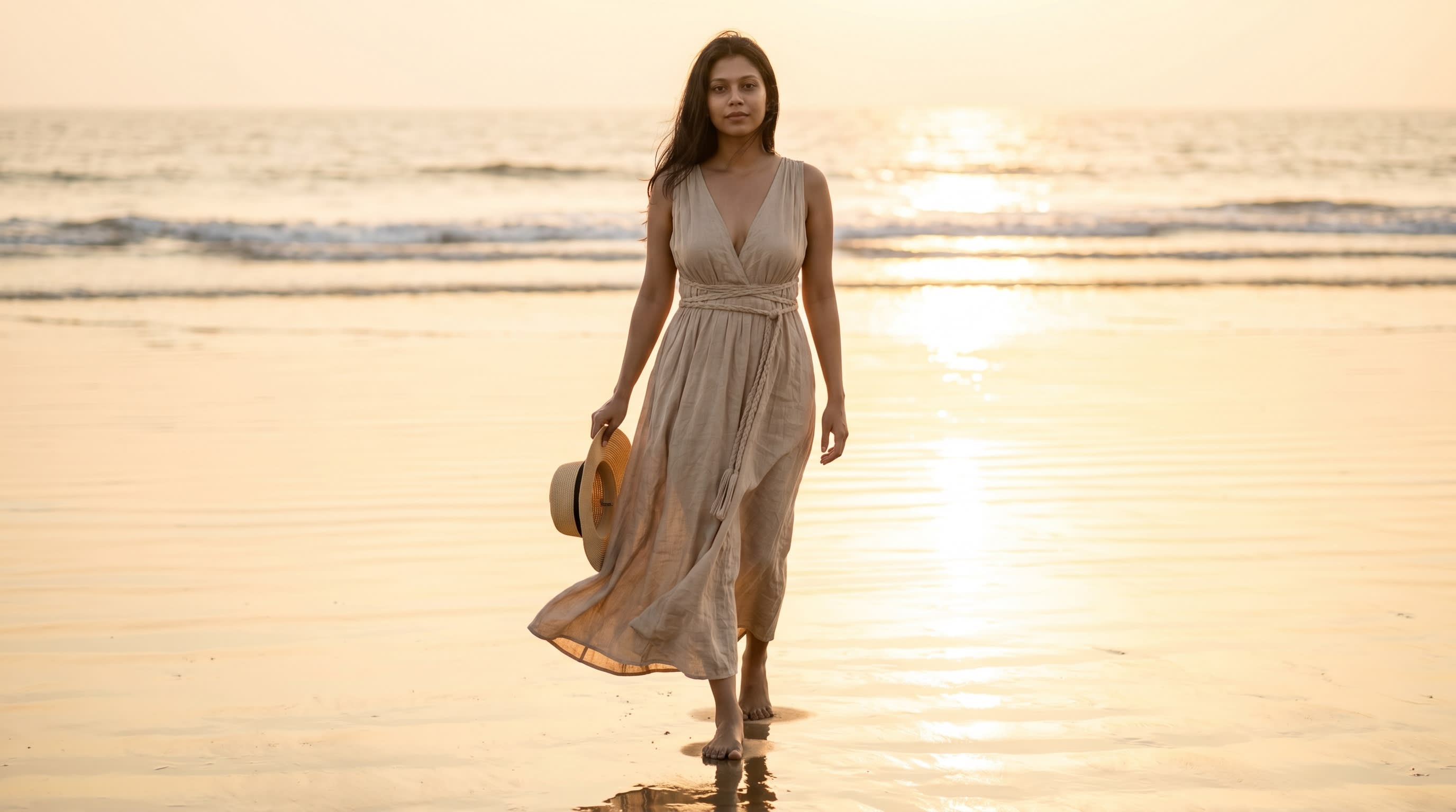 Coastal Sunset Beach Walk
