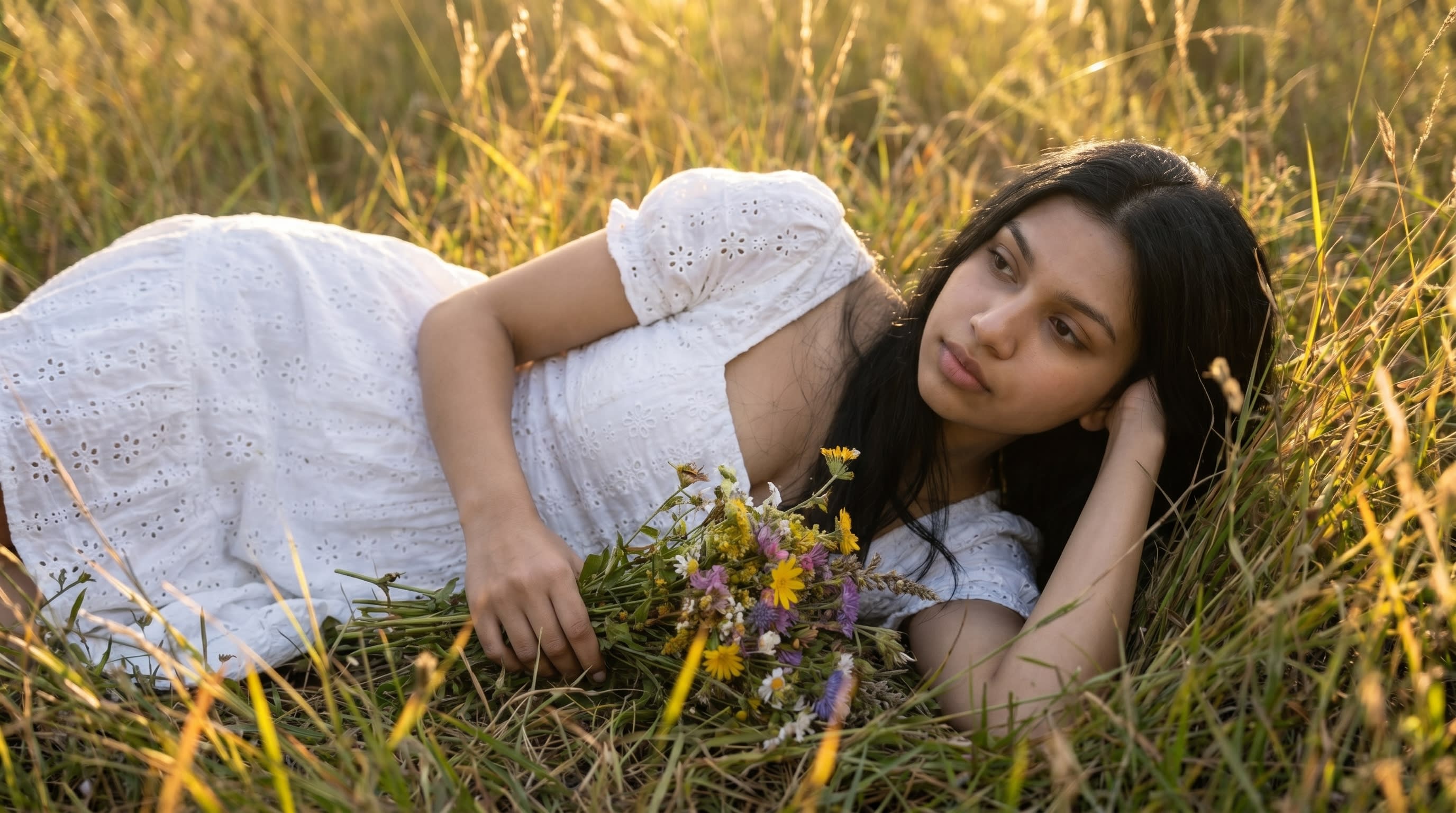 Sunlit Grass Serenity