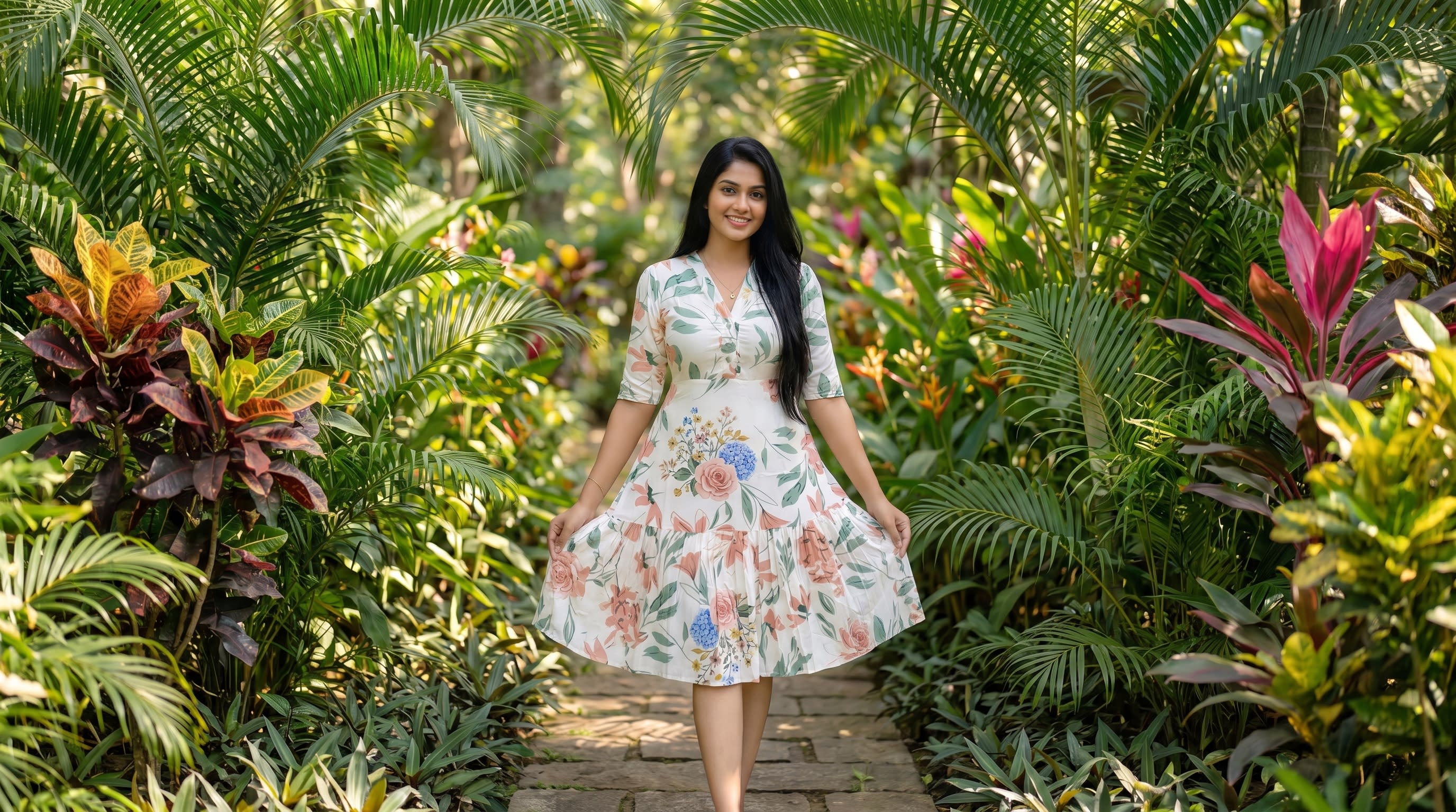 Botanical Haven Portrait